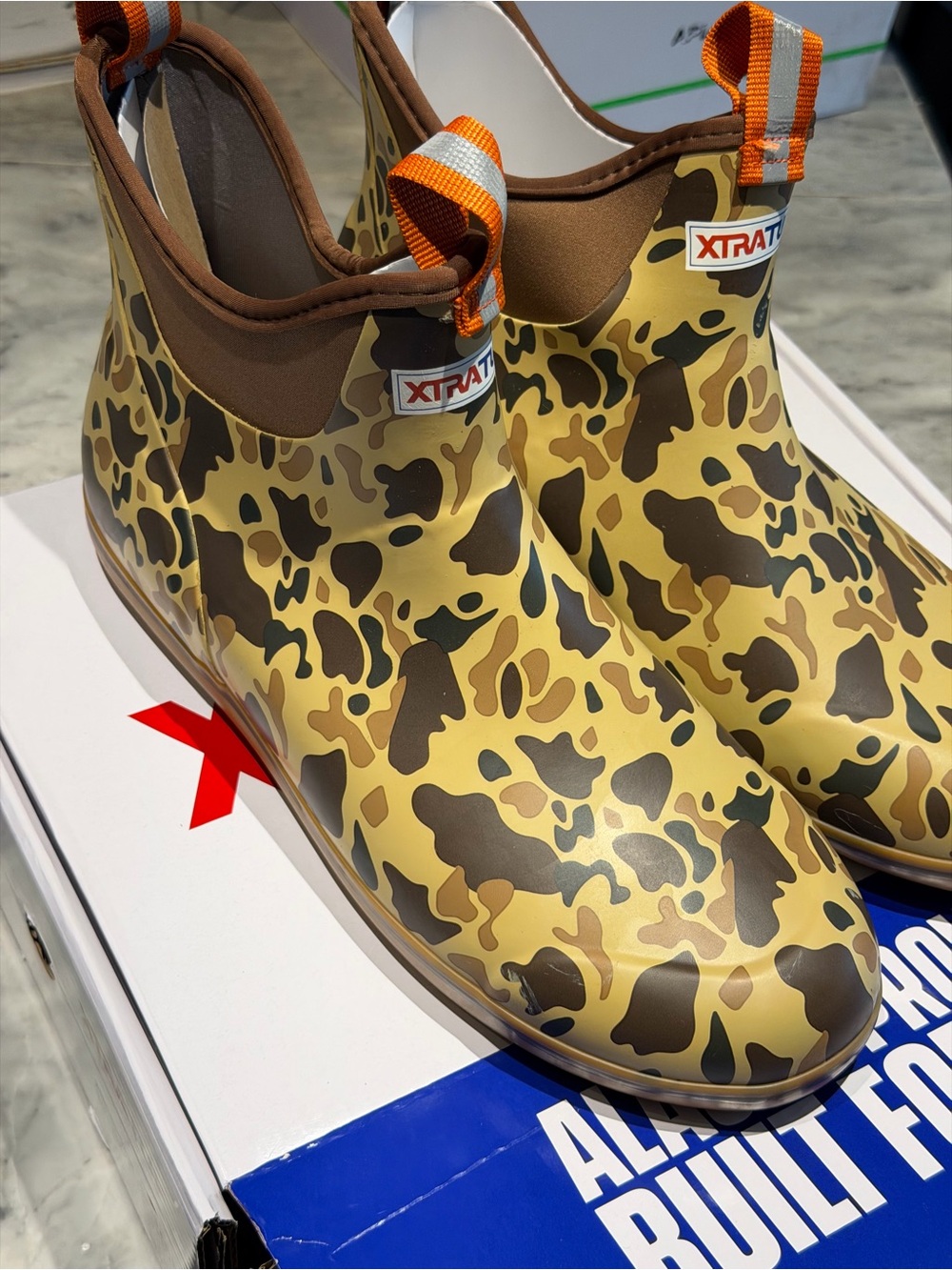 XTRATUF Men's duck Camo Short Rain & Snow Boots
